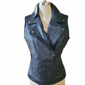 Bod & Christensen Black Leather vest size M